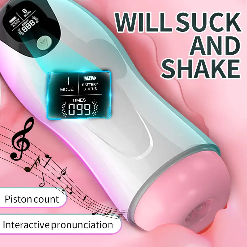 Automatic Sucking Telescopic Intelligent Sound Heating Simulation Sex Masturbation