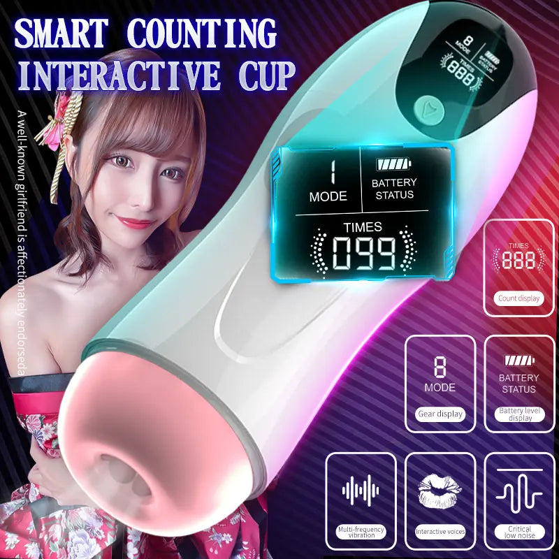 Automatic Sucking Telescopic Intelligent Sound Heating Simulation Sex Masturbation