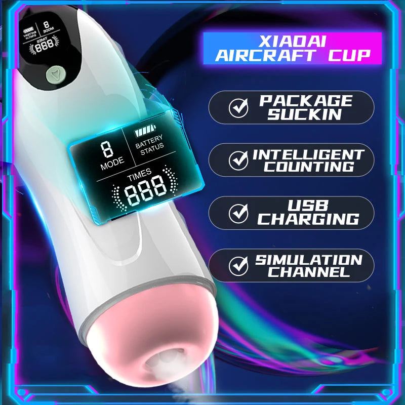 Automatic Sucking Telescopic Intelligent Sound Heating Simulation Sex Masturbation