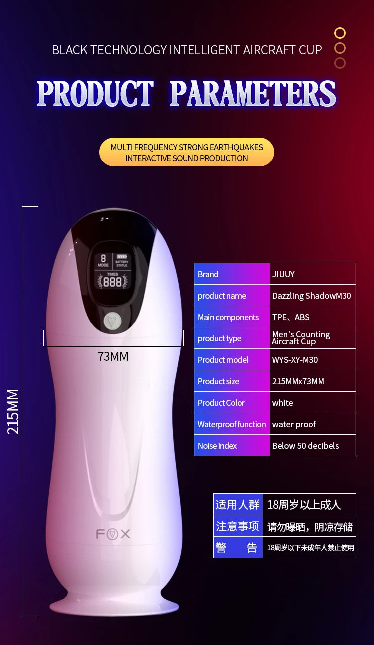 Automatic Sucking Telescopic Intelligent Sound Heating Simulation Sex Masturbation