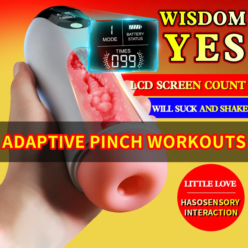 Automatic Sucking Telescopic Intelligent Sound Heating Simulation Sex Masturbation