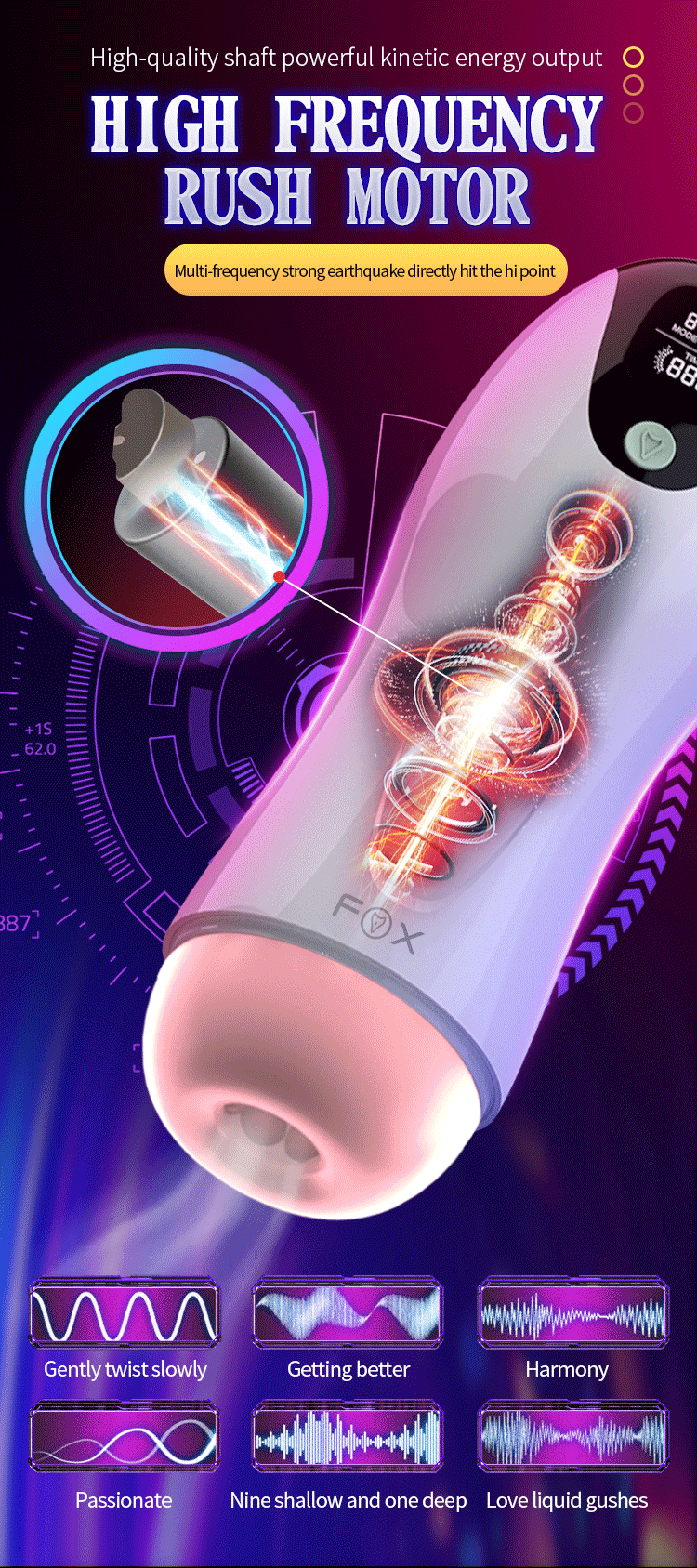 Automatic Sucking Telescopic Intelligent Sound Heating Simulation Sex Masturbation