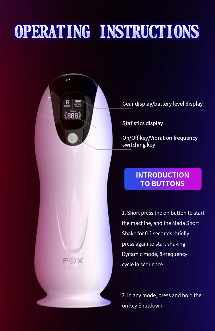 Automatic Sucking Telescopic Intelligent Sound Heating Simulation Sex Masturbation