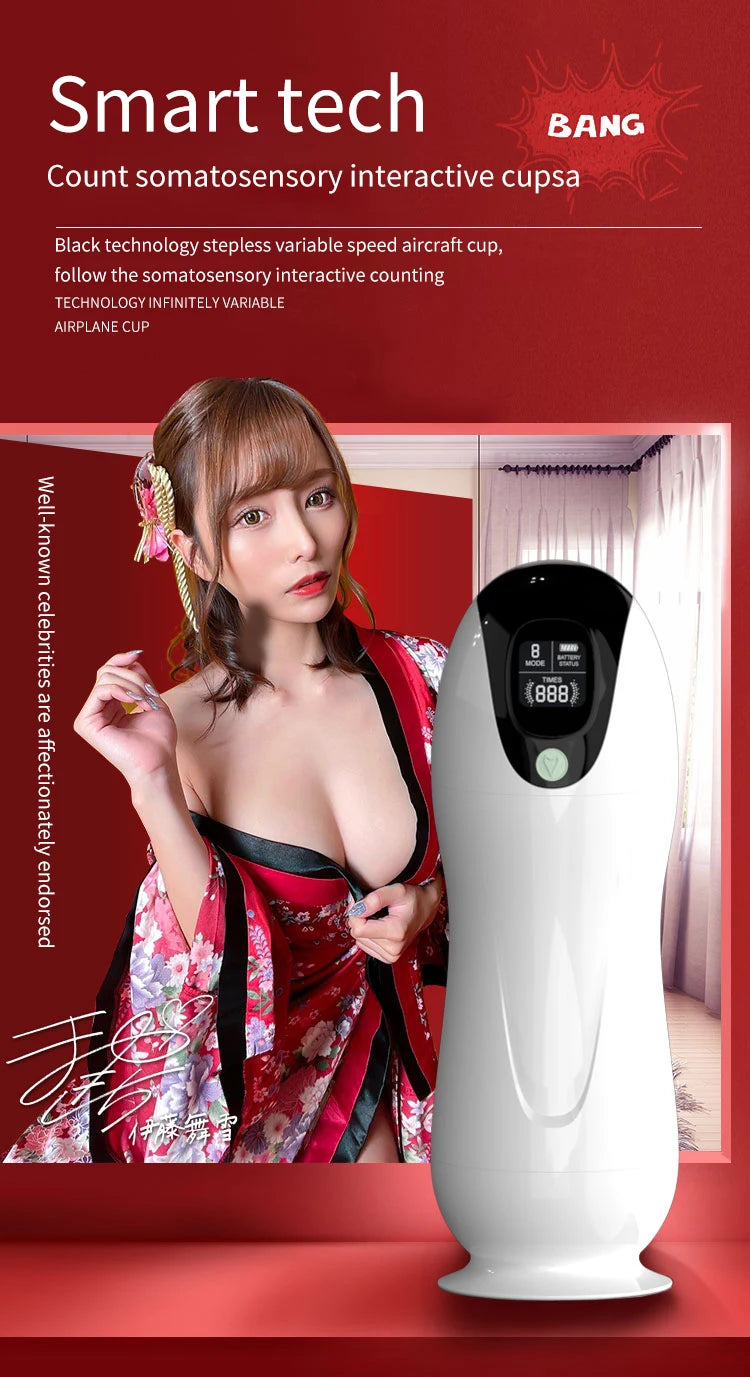Automatic Sucking Telescopic Intelligent Sound Heating Simulation Sex Masturbation