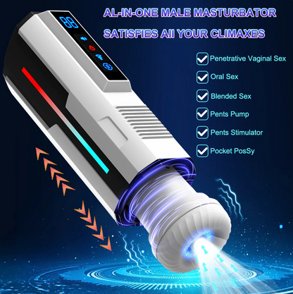 Automatic Telescopic Male Masturbator Cup Sucking Vibrating Masturbation Machine, 8005